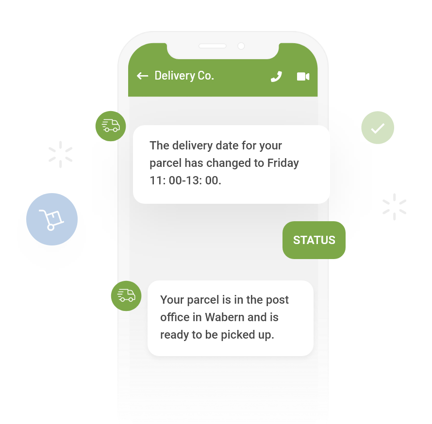 Primjer 2-way SMS obavijesti o dostavi