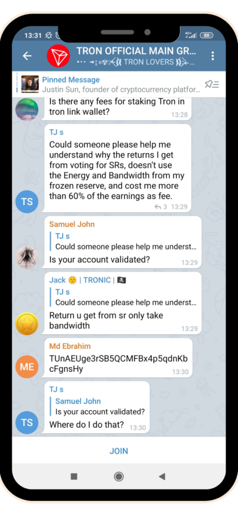 Primjer Telegram grupe